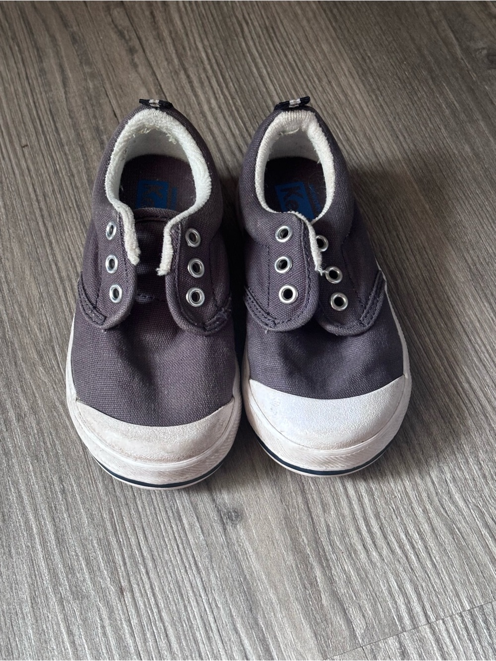 Keds Kids Slip-On Sneakers - Dark Gray with White Toe